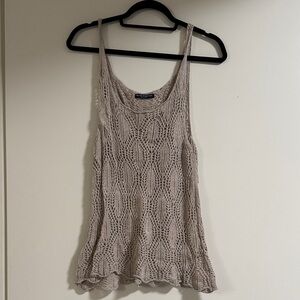 Brandy Melville Taupe Knit Tank Top